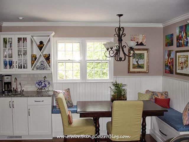 Light and bright breakfast area in a remodeled kitchen