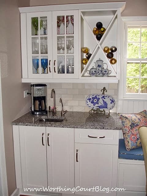 Kitchen coffee prep area/ wet bar