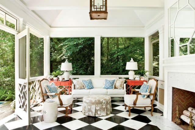 Loads of tips for how to create and inviting outdoor space. If you truly want the look of an outdoor room, use furnishings like what you would use indoors. Be sure to use outdoor fabrics and cushion inserts, outdoor lamps and outdoor paint to hold up to the weather.