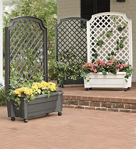 Loads of tip for how to create an inviting outdoor space. These self-watering outdoor planters are awesome! They're on wheels (which you can lock in place), so they can easily be moved around. Available in three colors - white, charcoal and green. With free shipping and a $30 savings when you order more than one planter, they're a great bang for your buck.
