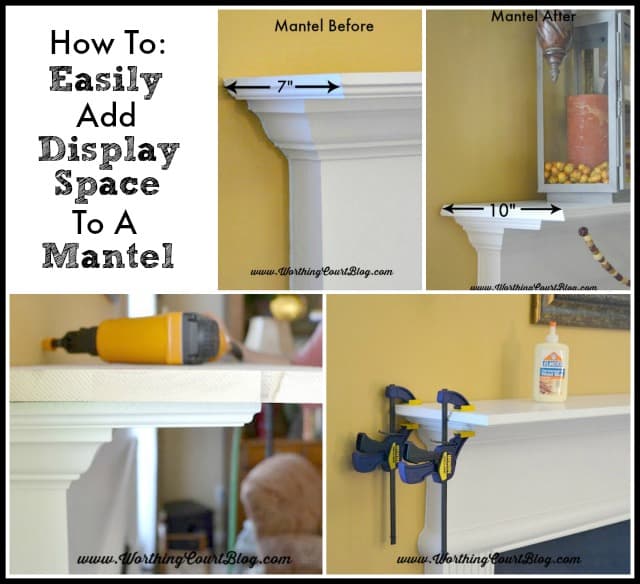 How to easily add display space to a mantel :: WorthingCourtBlog.com