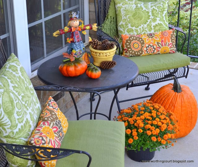 Fall vignette on the front porch