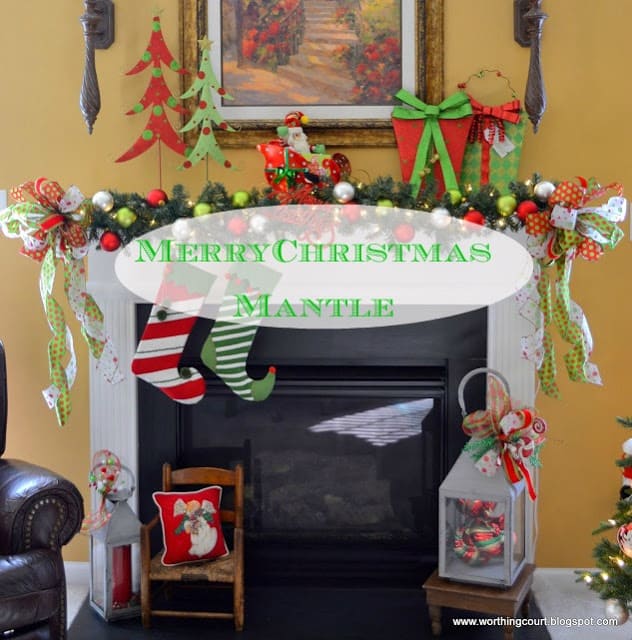 Christmas mantle via Worthing Court blog