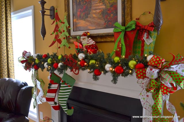 Christmas mantle via Worthing Court blog