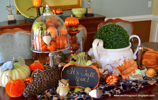 Fall centerpiece via Worthing Court blog