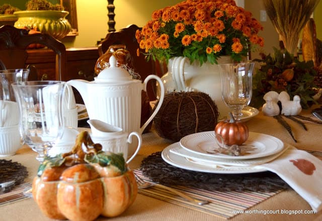 Thanksgiving table via Worthing Court blog