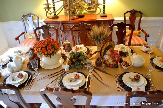 Thanksgiving table via Worthing Court blog