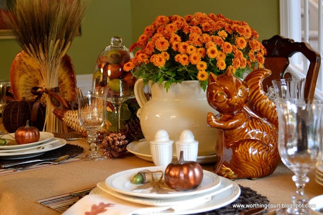 Thanksgiving table via Worthing Court blog