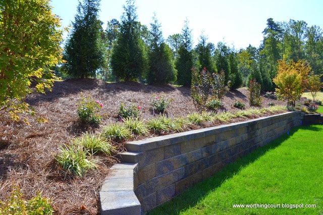 backyard retention wall via Worthing Court blog