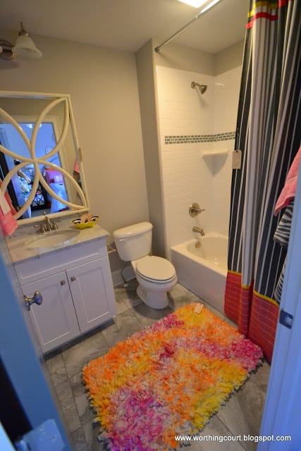 colorful bathroom via Worthing Court blog