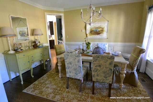 vintage feel dining room via Worthing Court blog