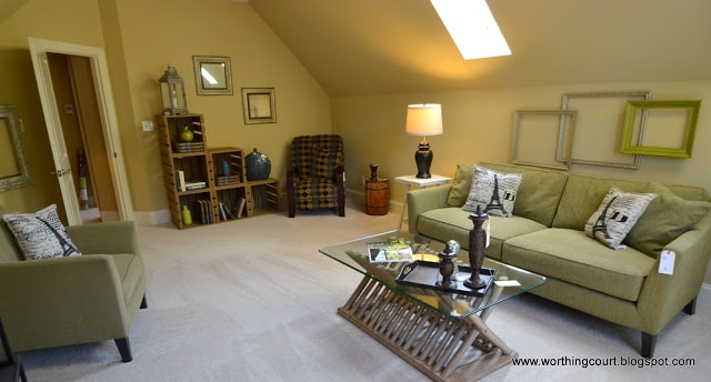 bonus room using stacked crates for a bookcase via Worthing Court blog