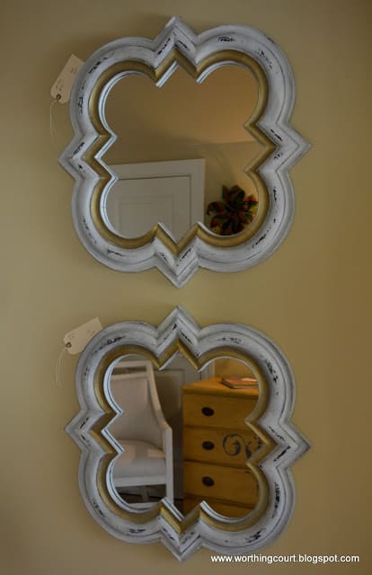 quatrefoil mirrors painted with chalk paint via Worthing Court blog