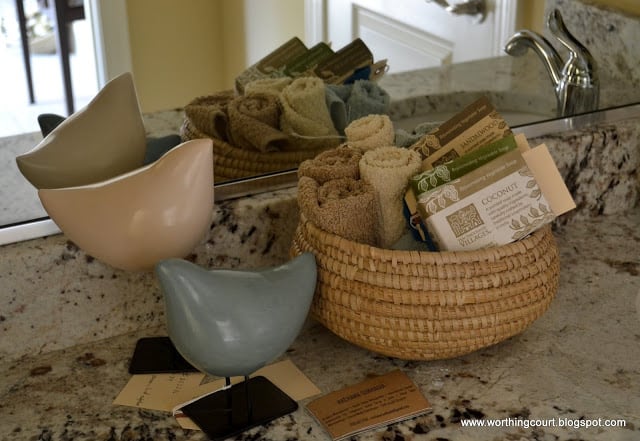wash cloths in a basket via Worthing Court blog