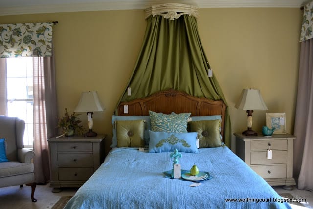 master bedroom bed crown via Worthing Court blog