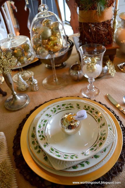 Christmas table, centerpiece, place settings and nativity scene at Worthing Court blog Christmas table, centerpiece, place settings and nativity scene at Worthing Court blog