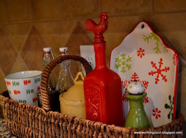 Kitchen Christmas tree and decor via Worthing Court blog