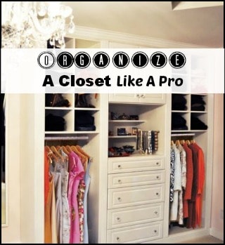 Organize a closet for sidebar
