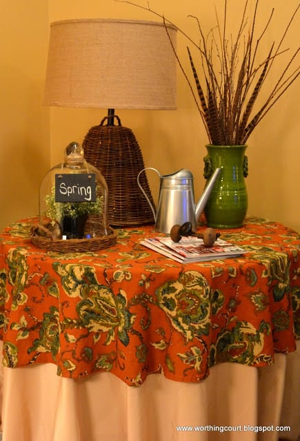 Round table vignette via Worthing Court blog