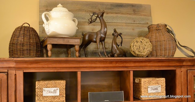Rustic entertainment center via Worthing Court blog