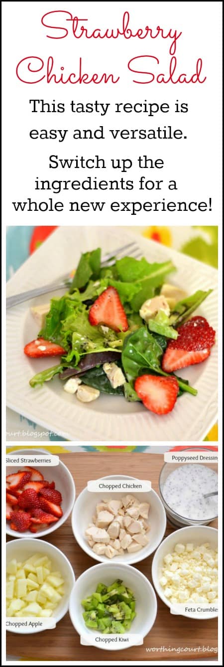 Strawberry Chicken Salad Recipe from WorthingCourtBlog.com poster.