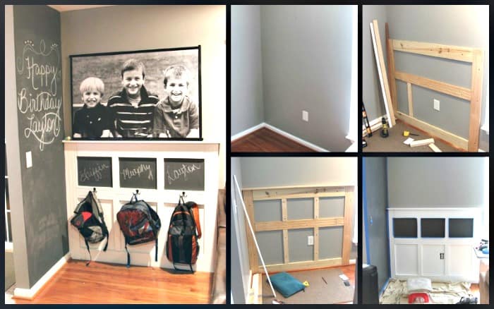 How To Create A Homework Area - step by step directions for building a backpack wall