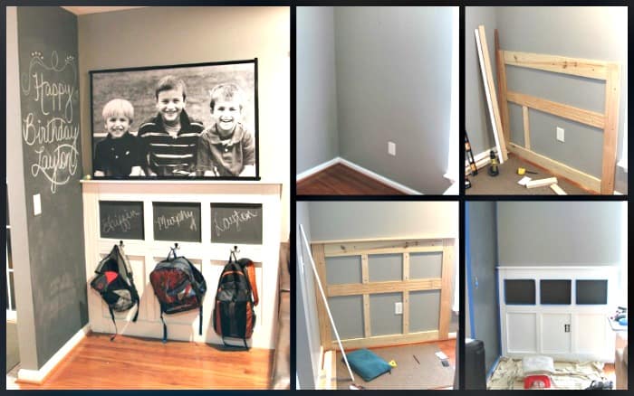 How To Create A Homework Area - step by step directions for building a backpack wall