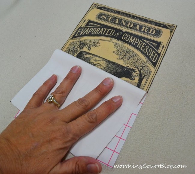 Remove transfer paper slowly by rolling back instead of pulling straight up