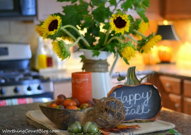 Worthing Court: Fall kitchen vignette