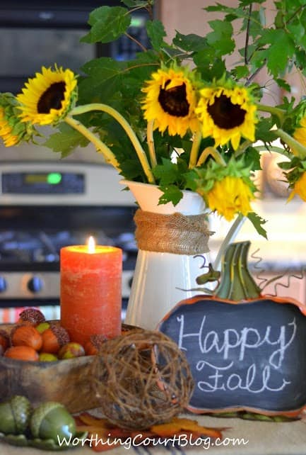 Worthing Court: Fall kitchen vignette