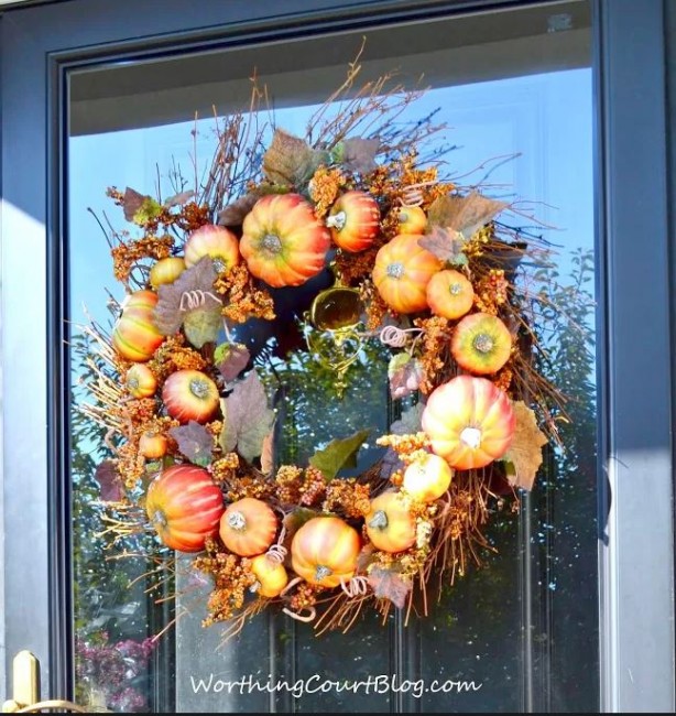 Pumpkin wreath for Fall