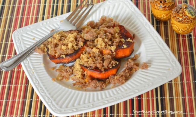 Roasted Sweet Potato Medallions With Sausage Crumbles2