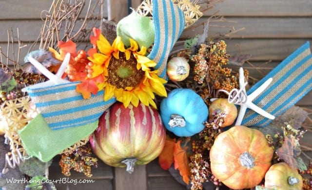 Beachy fall wreath