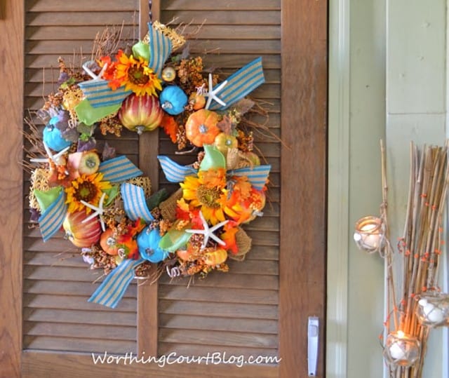 Worthing Court: Beachy fall wreath