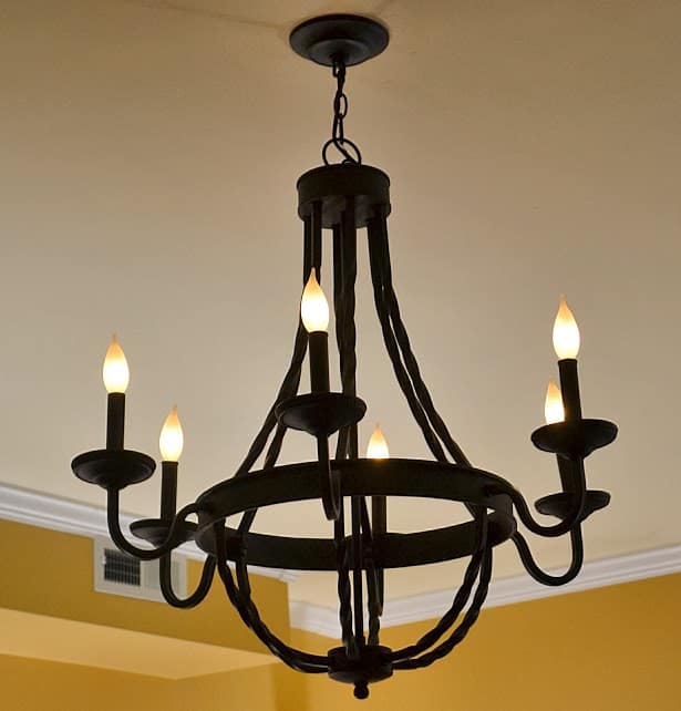 Affordable chandelier from Home Depot