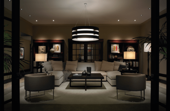 Worthing Court: Using multiple light sources in the same room helps to create a cozy feel