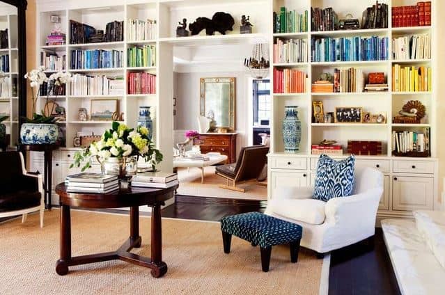 Worthing Court: Books add a cozy library feel to any room