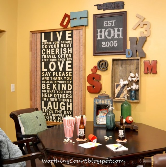 Worthing Court: typography gallery wall