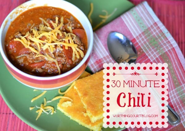 Recipe for yummy 30 Minute Chili