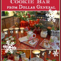 Worthing Court: Hot Cocoa and cookies Christmas table using products from Dollar General