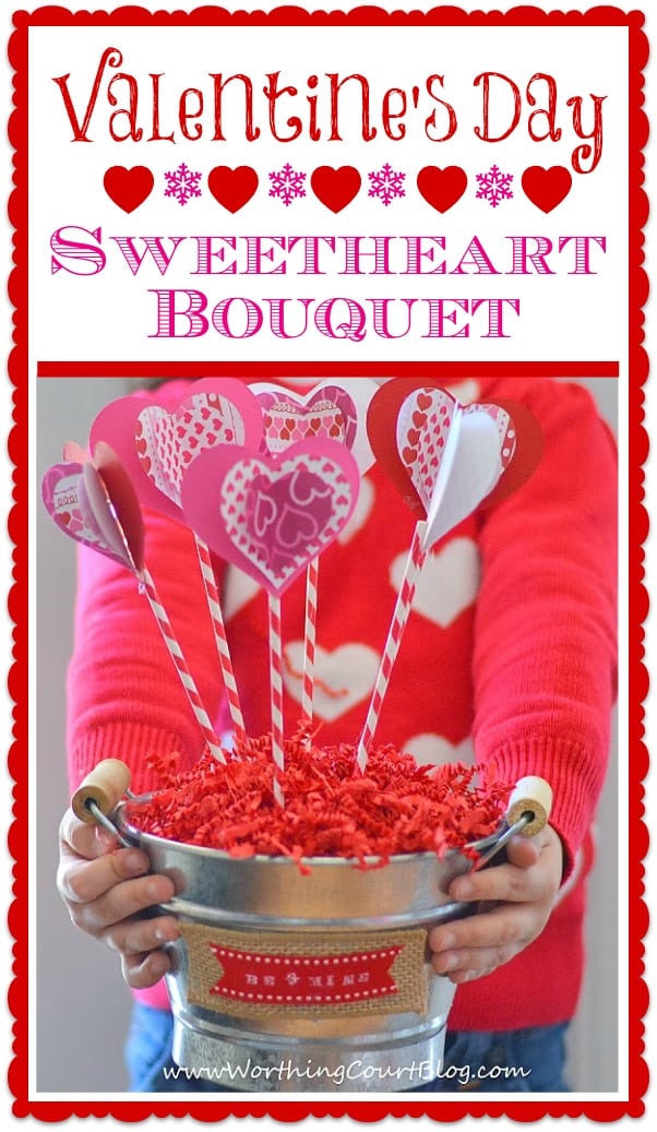 DIY Valentine's Day Sweetheart Bouquet Craft