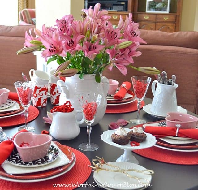 Valentine's Day tablescape