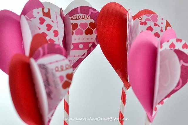 Worthing Court: 3D flowers for a diy Valentine's Day Sweetheart Bouquet craft