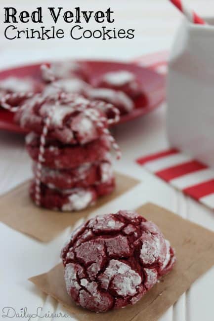 Daily Leisure:  Red Velvet Crinkle Cookies