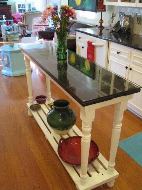 Repurposed For Life:  Kitchen  island made from piano parts