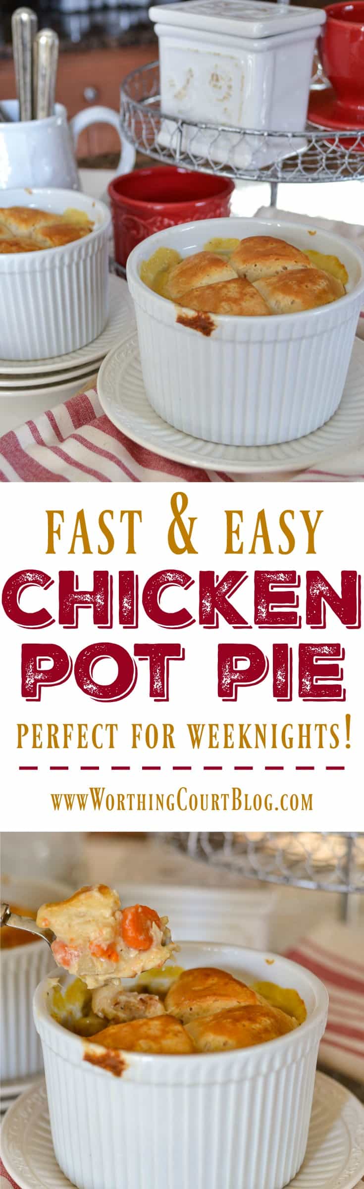 Fast & Easy Chicken Pot Pie poster.