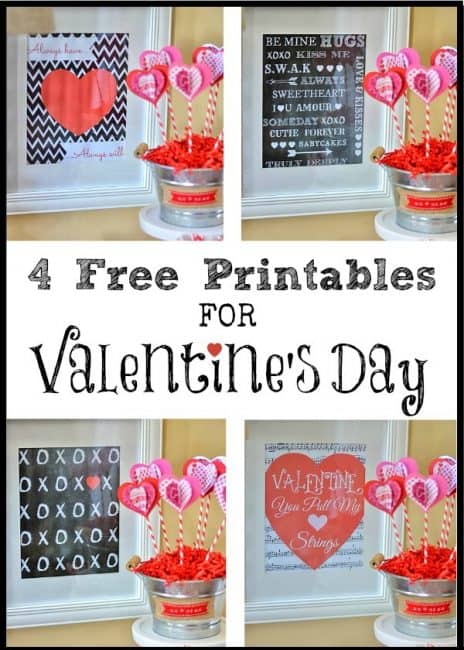 4 Free Valentine's Printables