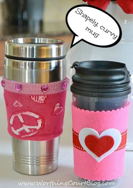 Make a cup cozy for a shapely, curvy mug