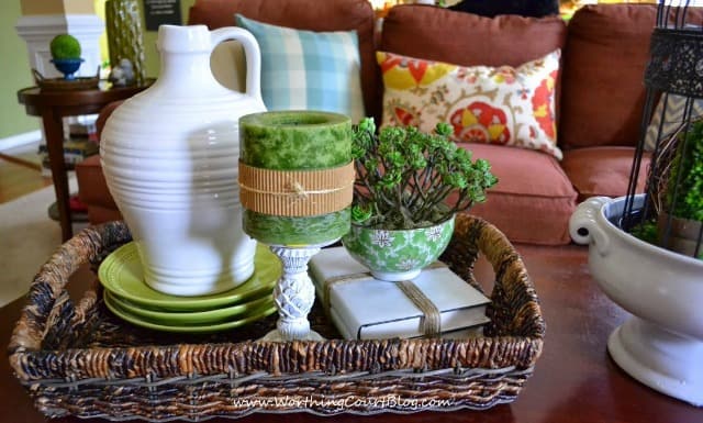 Spring Coffee Table Vignette - WorthingCourtBlog