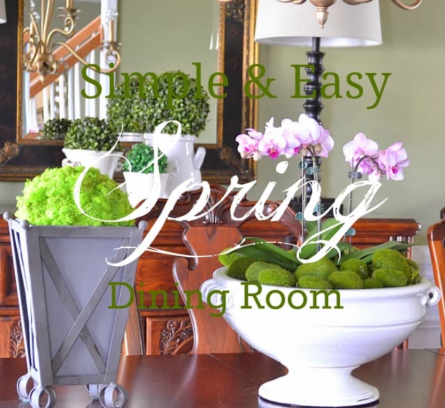 Simple and easy Spring dining room decor